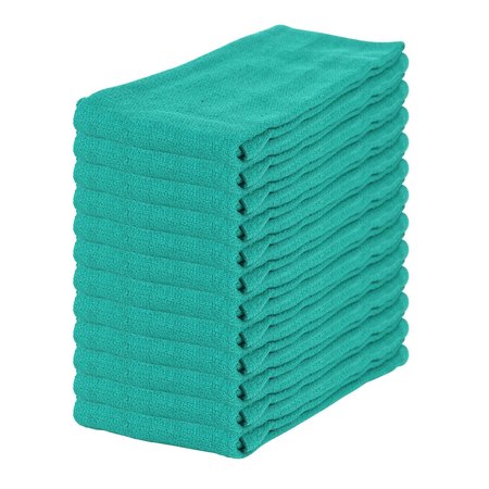 MONARCH Huck Towels - 16 x 26 - Hunter green   12 Pack, 12PK ABSBNT-HGRN